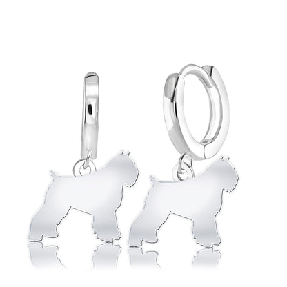 Bouvier Des Flandres Silhouette Silver Earrings - MYLEE London