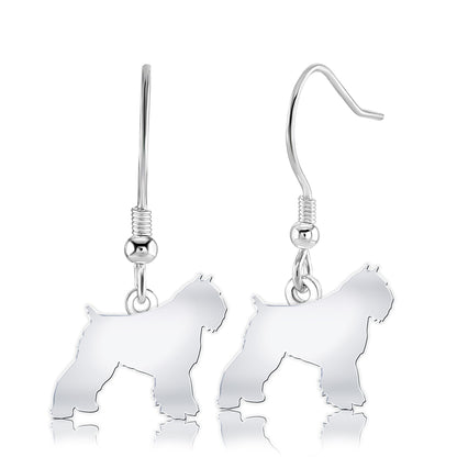 Bouvier Des Flandres Silhouette Silver Earrings - MYLEE London