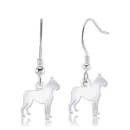 Boxer Silhouette Silver Earrings - MYLEE London