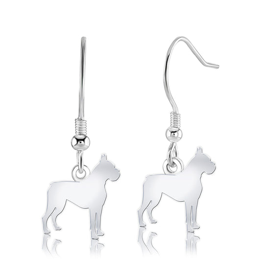 Boxer Silhouette Silver Earrings - MYLEE London