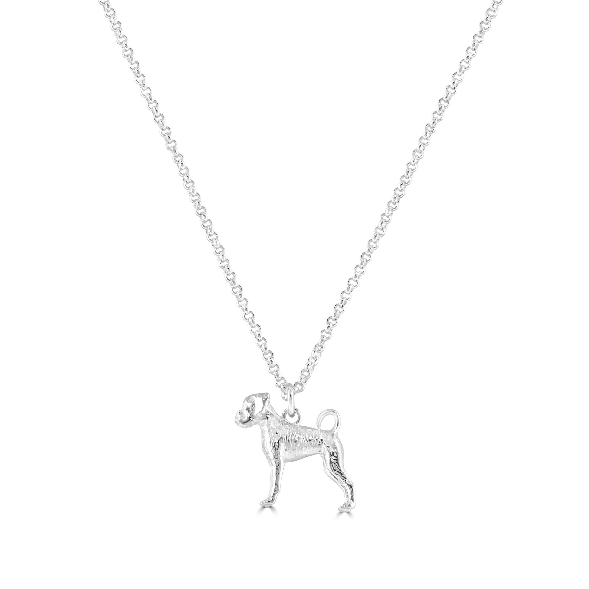 Boxer Silver Necklace - Personalised - MYLEE London