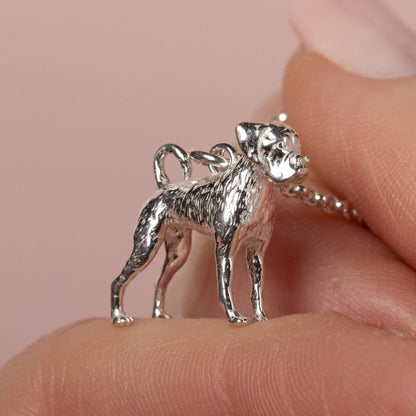 Boxer Silver Necklace - Personalised - MYLEE London