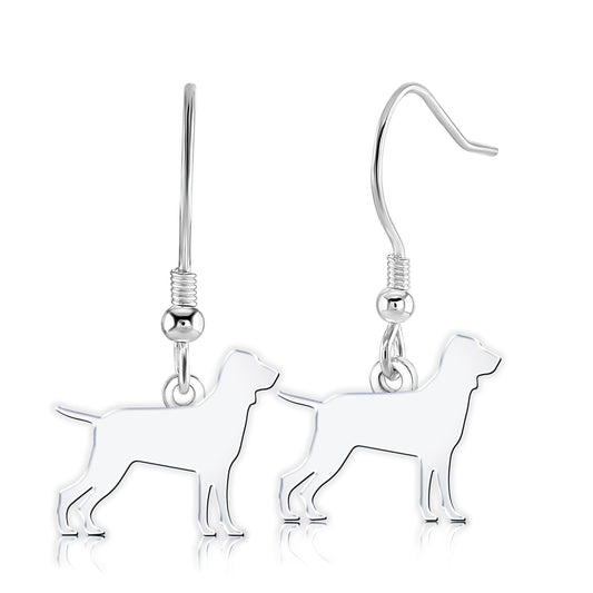 Bracco Italiano Silhouette Silver Earrings - MYLEE London