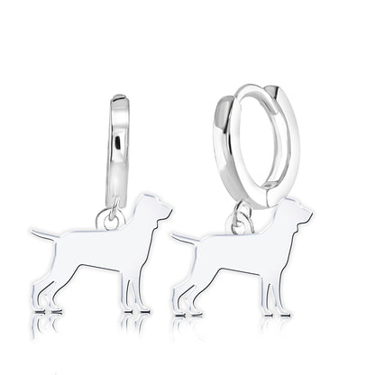 Bracco Italiano Silhouette Silver Earrings - MYLEE London