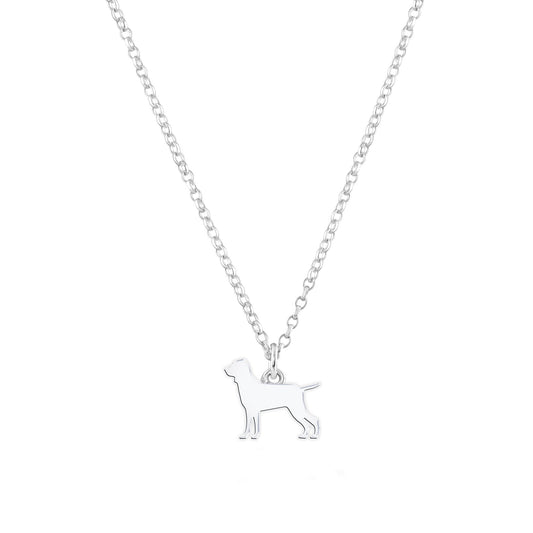 Bracco Italiano Silhouette Silver Necklace - Personalised - MYLEE London
