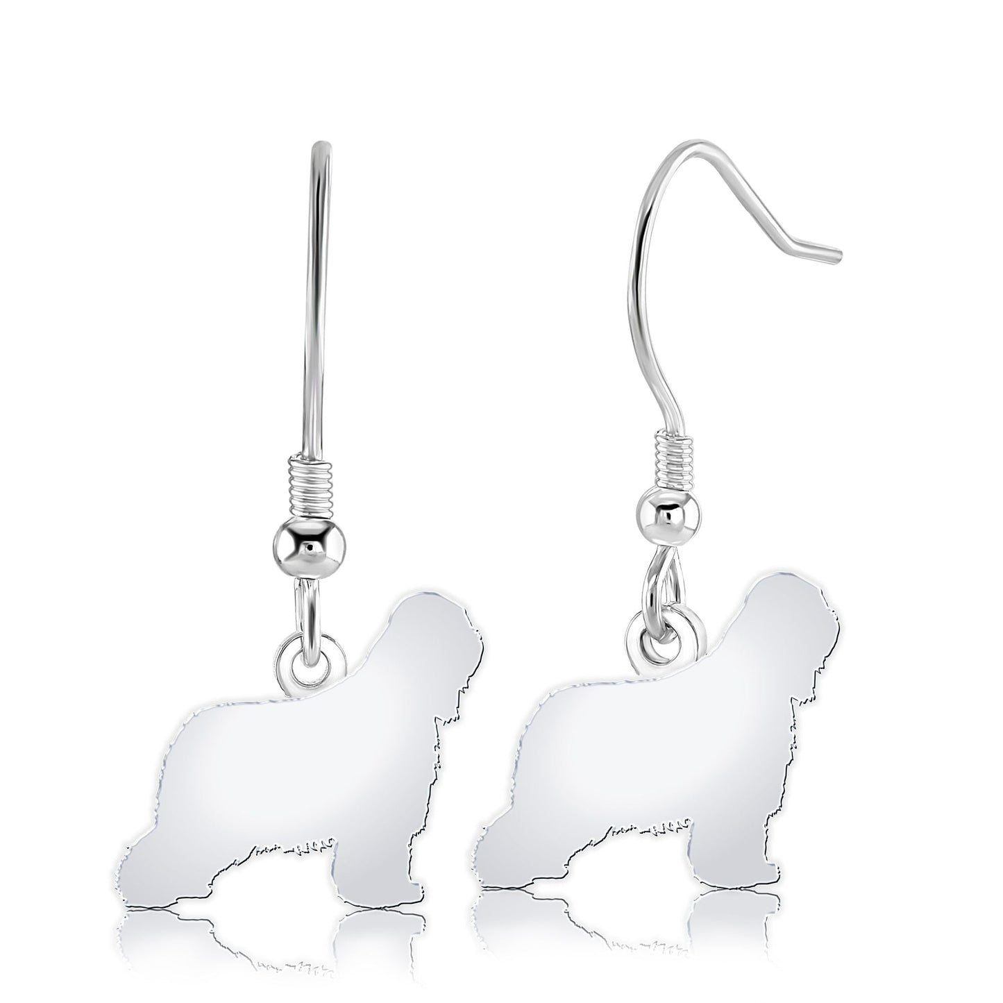 Briard Silhouette Silver Earrings - MYLEE London
