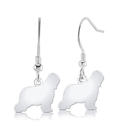 Briard Silhouette Silver Earrings - MYLEE London