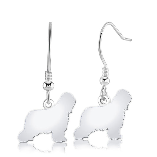 Briard Silhouette Silver Earrings - MYLEE London