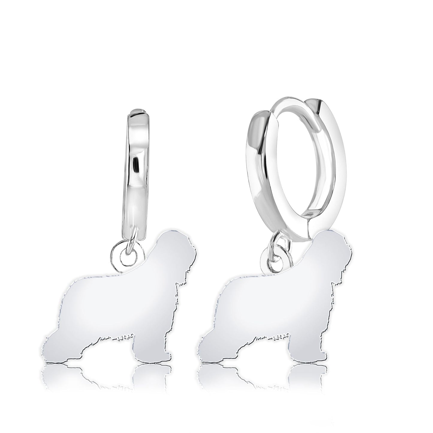 Briard Silhouette Silver Earrings - MYLEE London