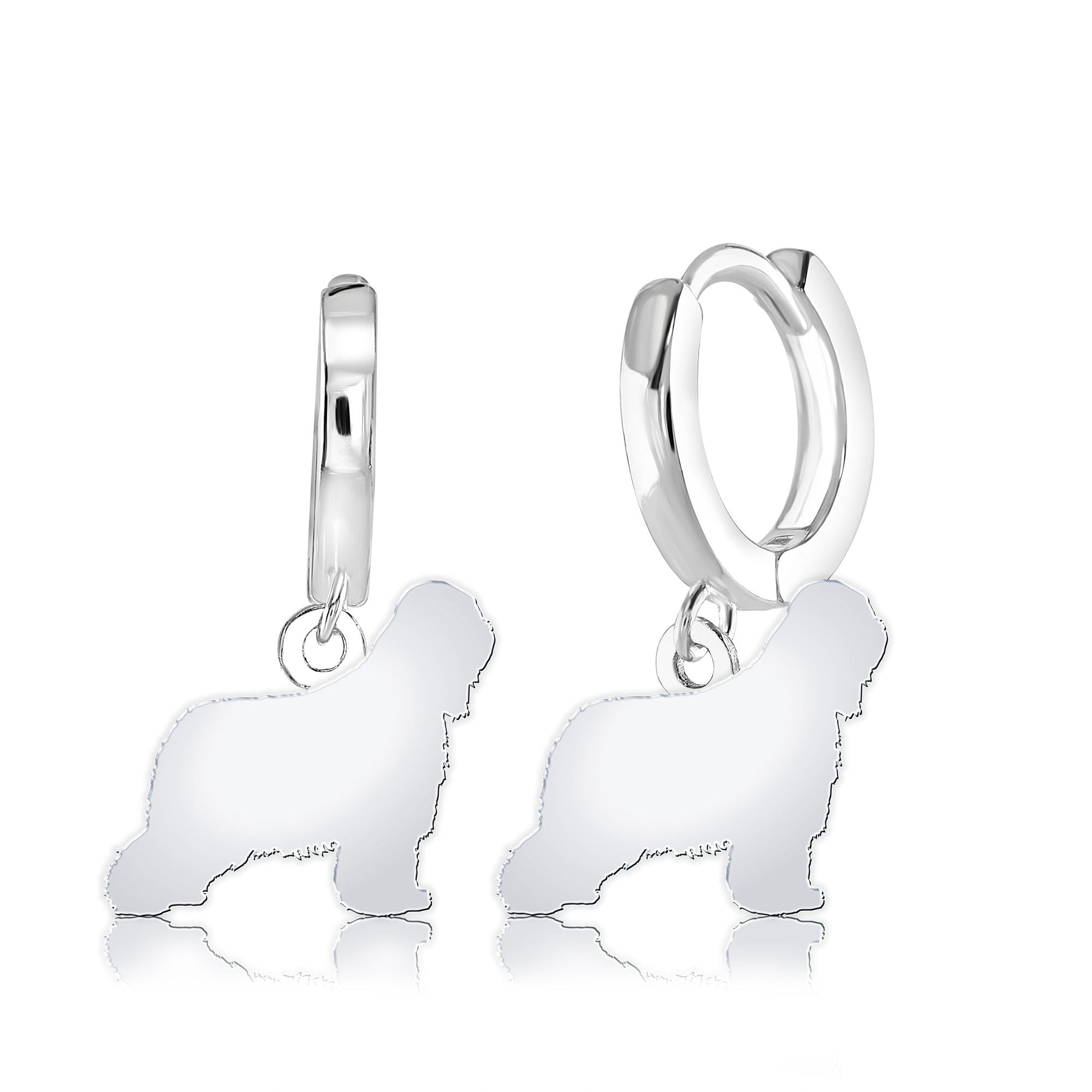 Briard Silhouette Silver Earrings - MYLEE London