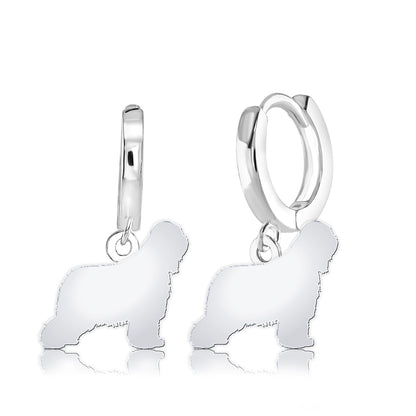Briard Silhouette Silver Earrings - MYLEE London