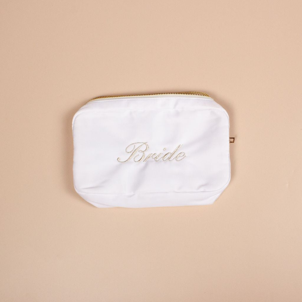 Bridal Embroidered Make - Up Cosmetics Bag - MYLEE London