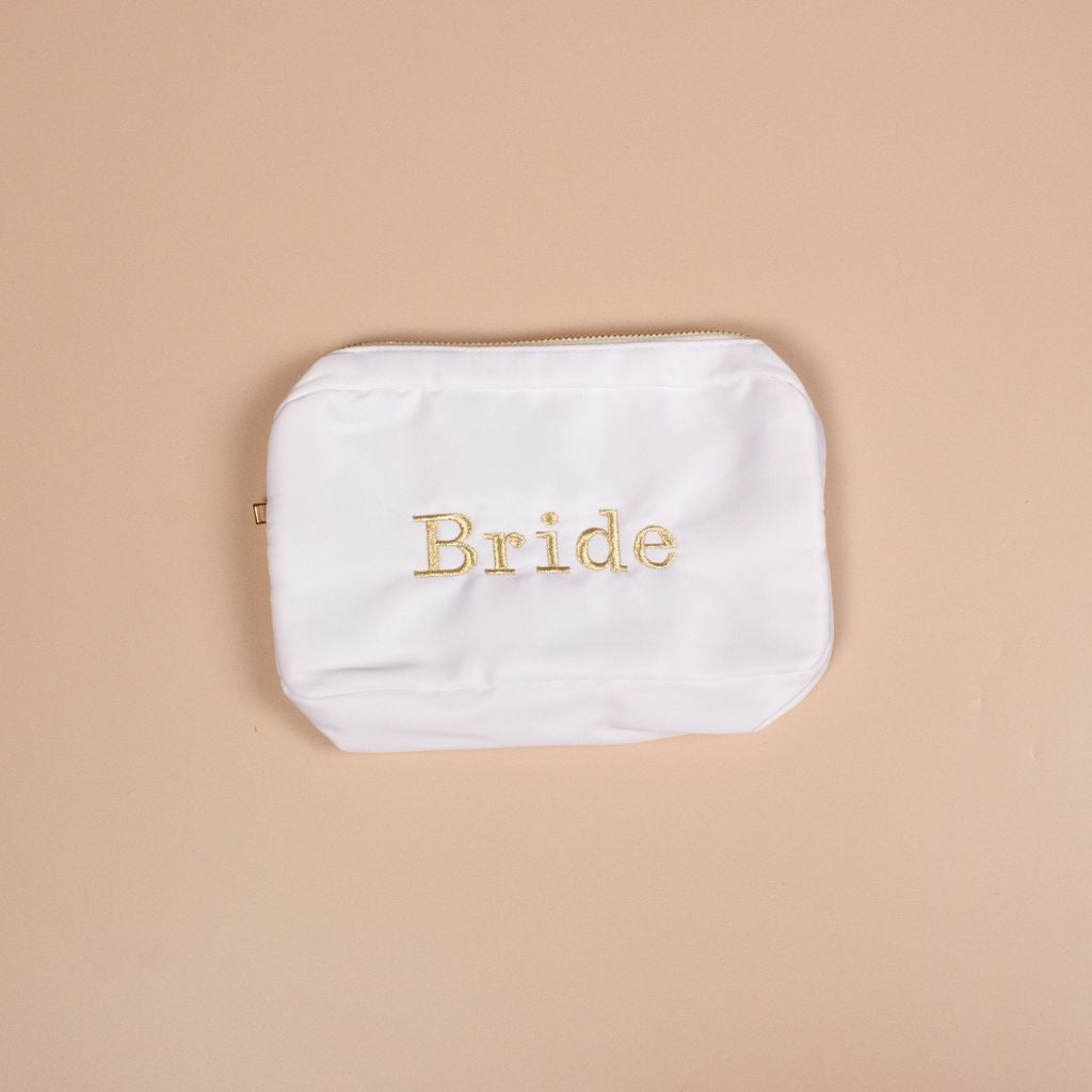 Bridal Embroidered Make - Up Cosmetics Bag - MYLEE London