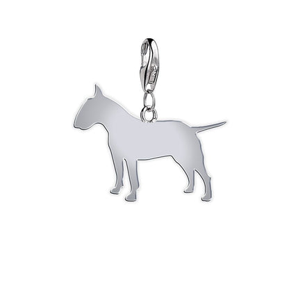 Bull Terrier Silhouette Silver Charm - MYLEE London