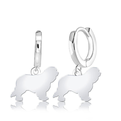 Cavalier King Charles Spaniel Silhouette Silver Earrings - MYLEE London