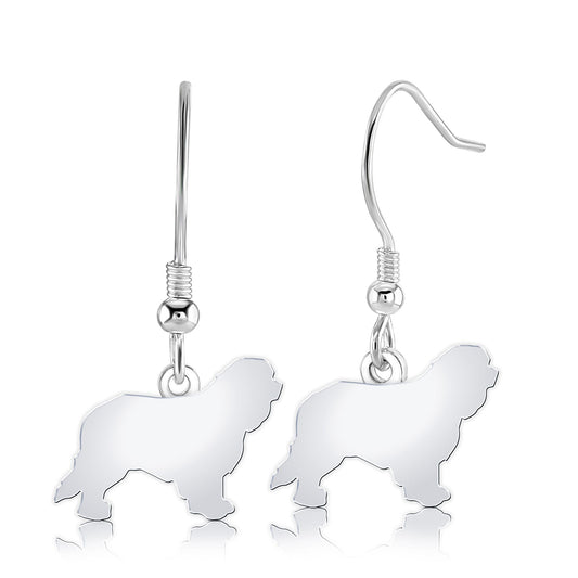 Cavalier King Charles Spaniel Silhouette Silver Earrings - MYLEE London