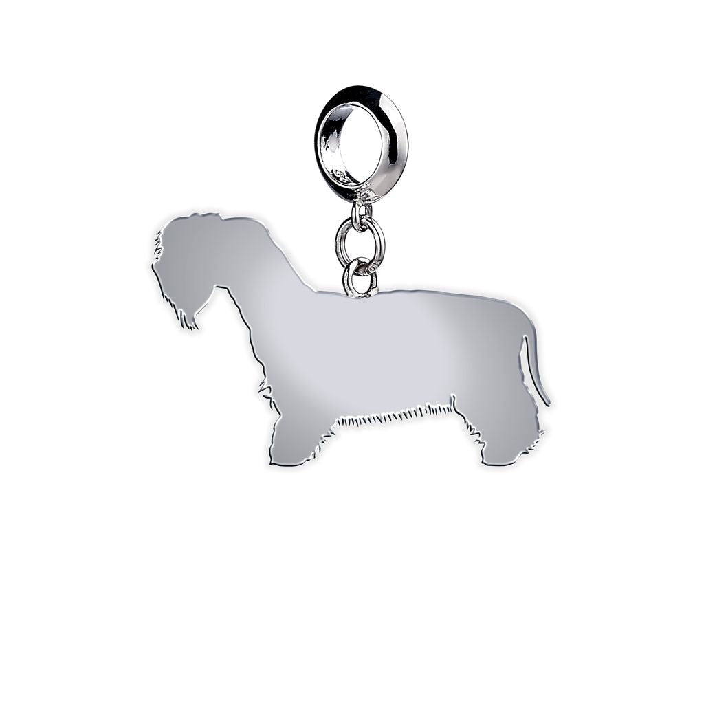 Cesky Terrier Silhouette Silver Charm - MYLEE London