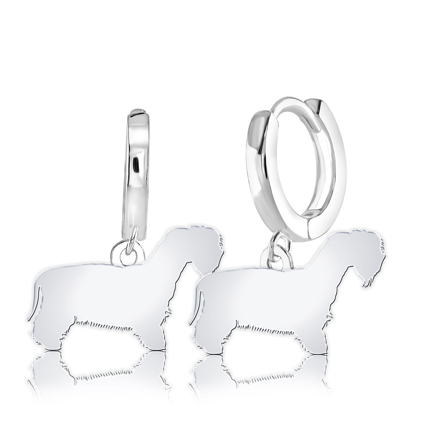 Cesky Terrier Silhouette Silver Earrings - MYLEE London