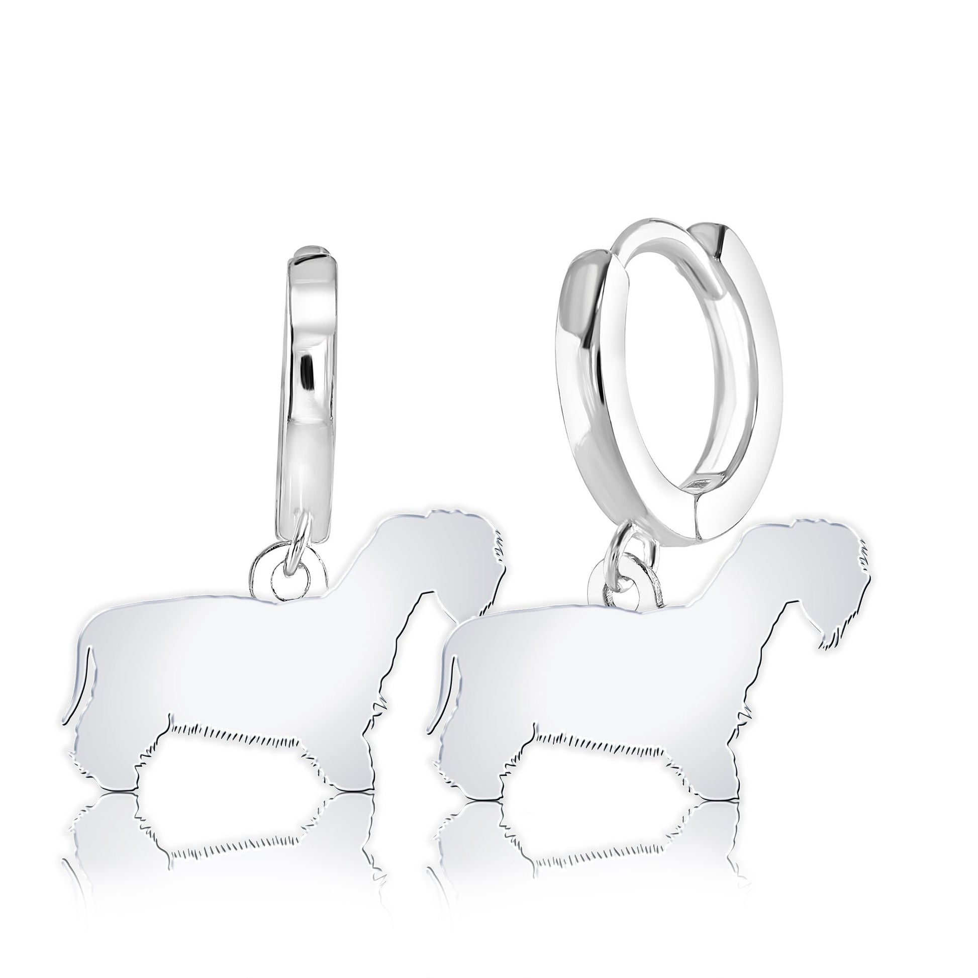 Cesky Terrier Silhouette Silver Earrings - MYLEE London