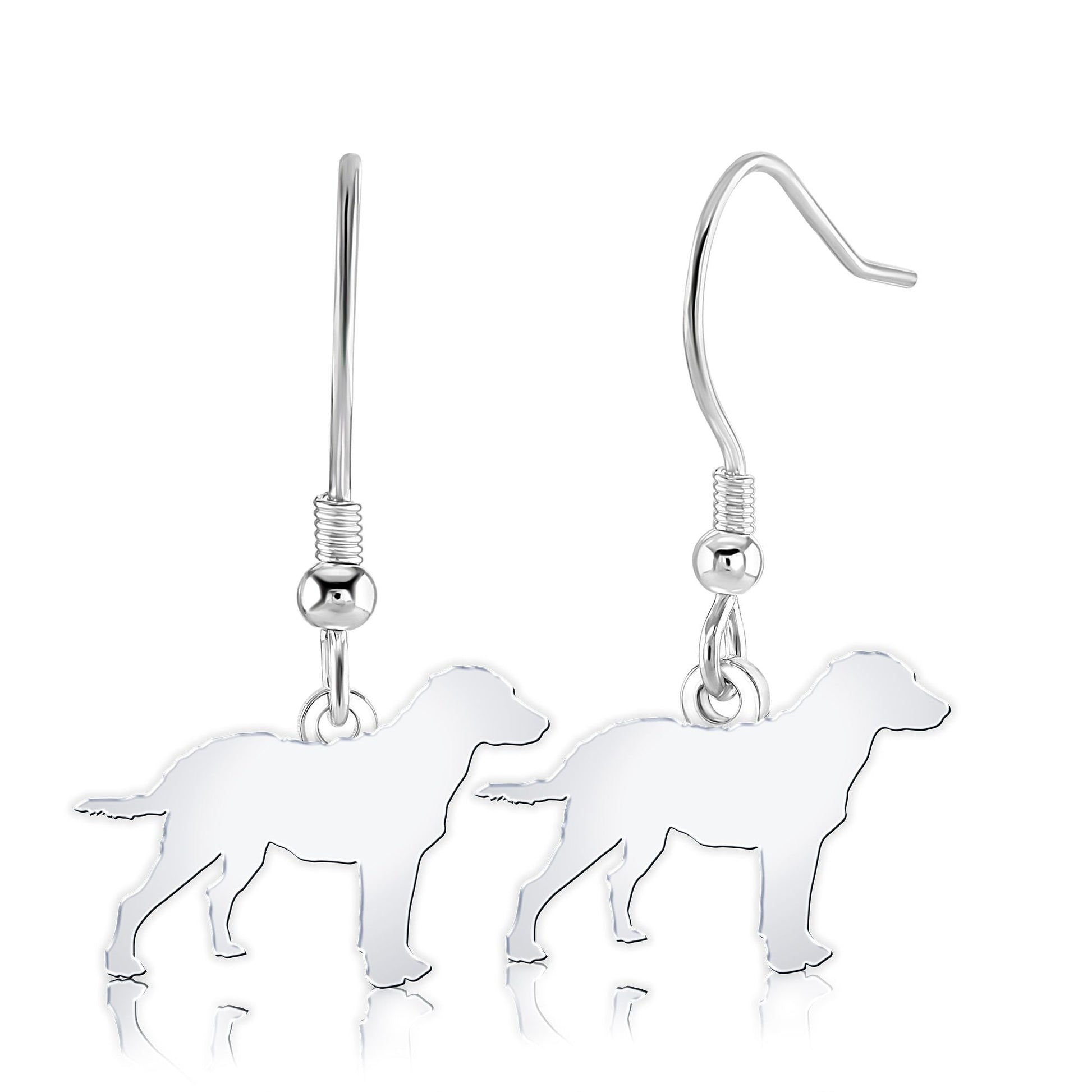 Chesapeake Bay Retriever Silhouette Silver Earrings - MYLEE London