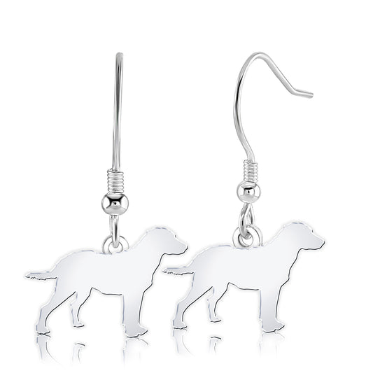 Chesapeake Bay Retriever Silhouette Silver Earrings - MYLEE London