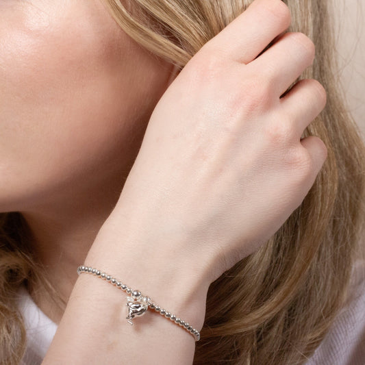 Chicken Silver Ball Bead Bracelet - Personalised - MYLEE London