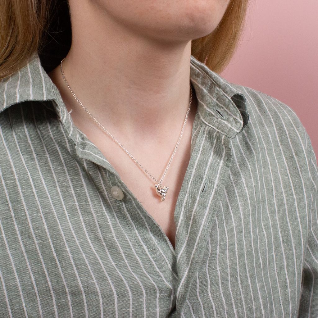 Chicken Silver Necklace - Personalised - MYLEE London