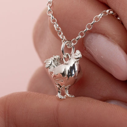 Chicken Silver Necklace - Personalised - MYLEE London