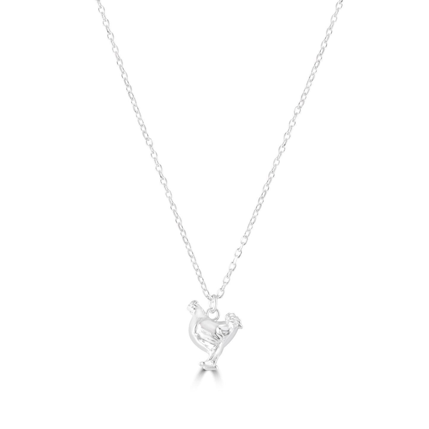 Chicken Silver Necklace - Personalised - MYLEE London