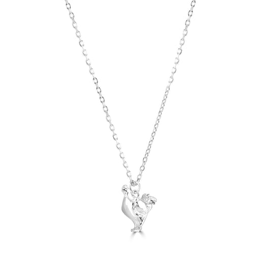 Chicken Silver Necklace - Personalised - MYLEE London