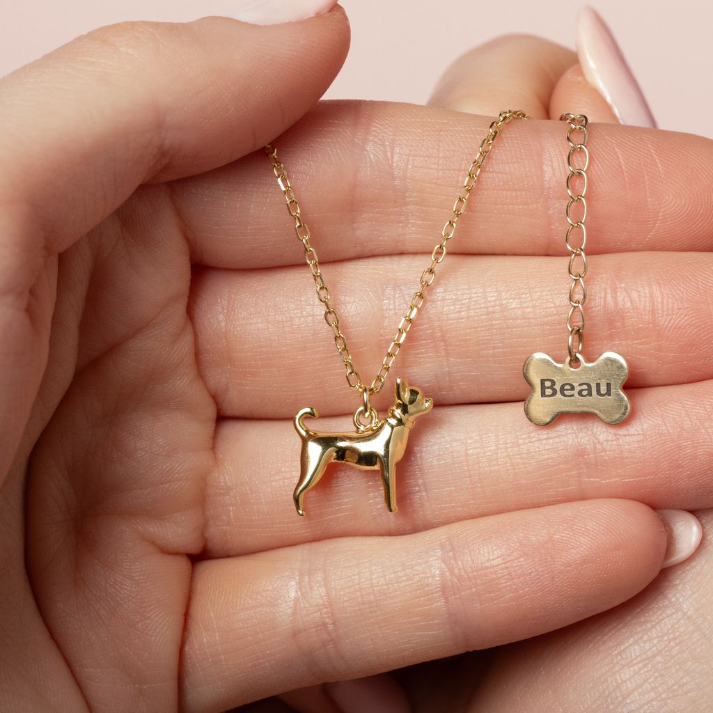 Chihuahua Gold Necklace - Personalised - MYLEE London