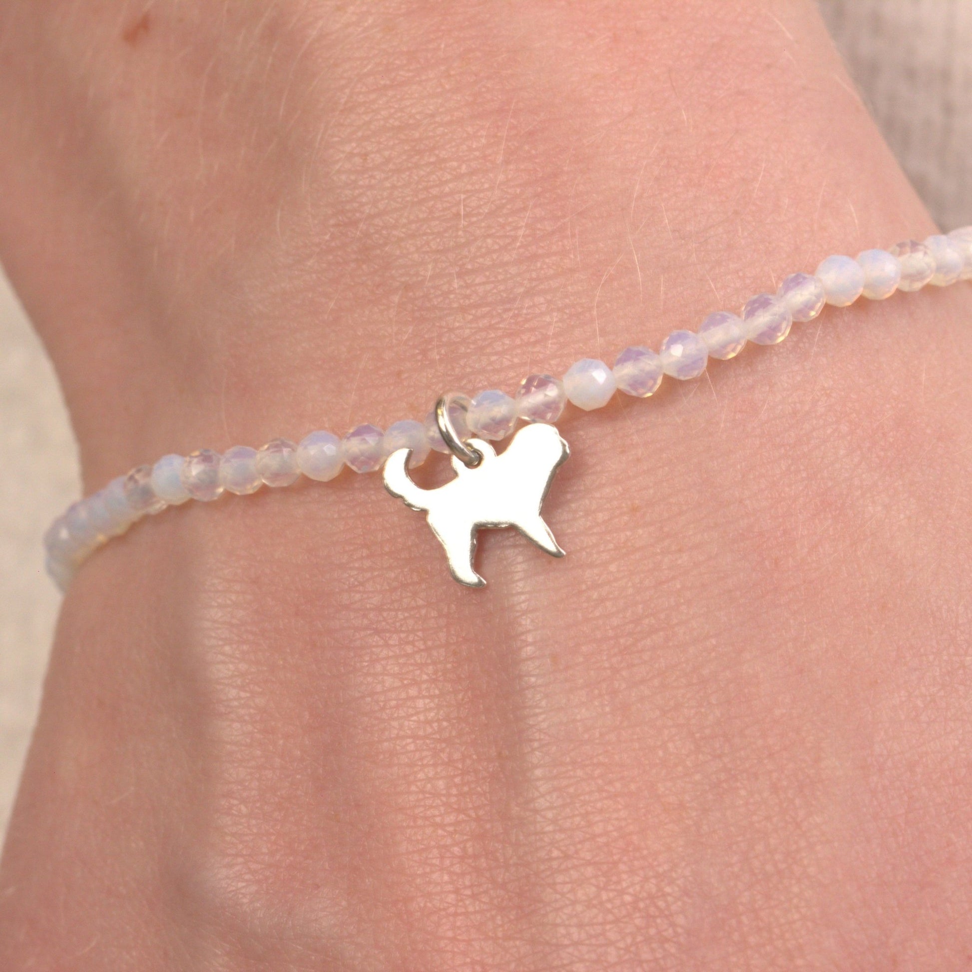 Cockapoo Silhouette Crystal Bracelet - Personalised - MYLEE London