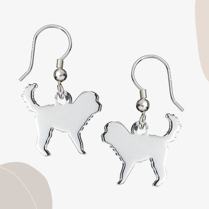 Cockapoo Silhouette Silver Earrings - MYLEE London