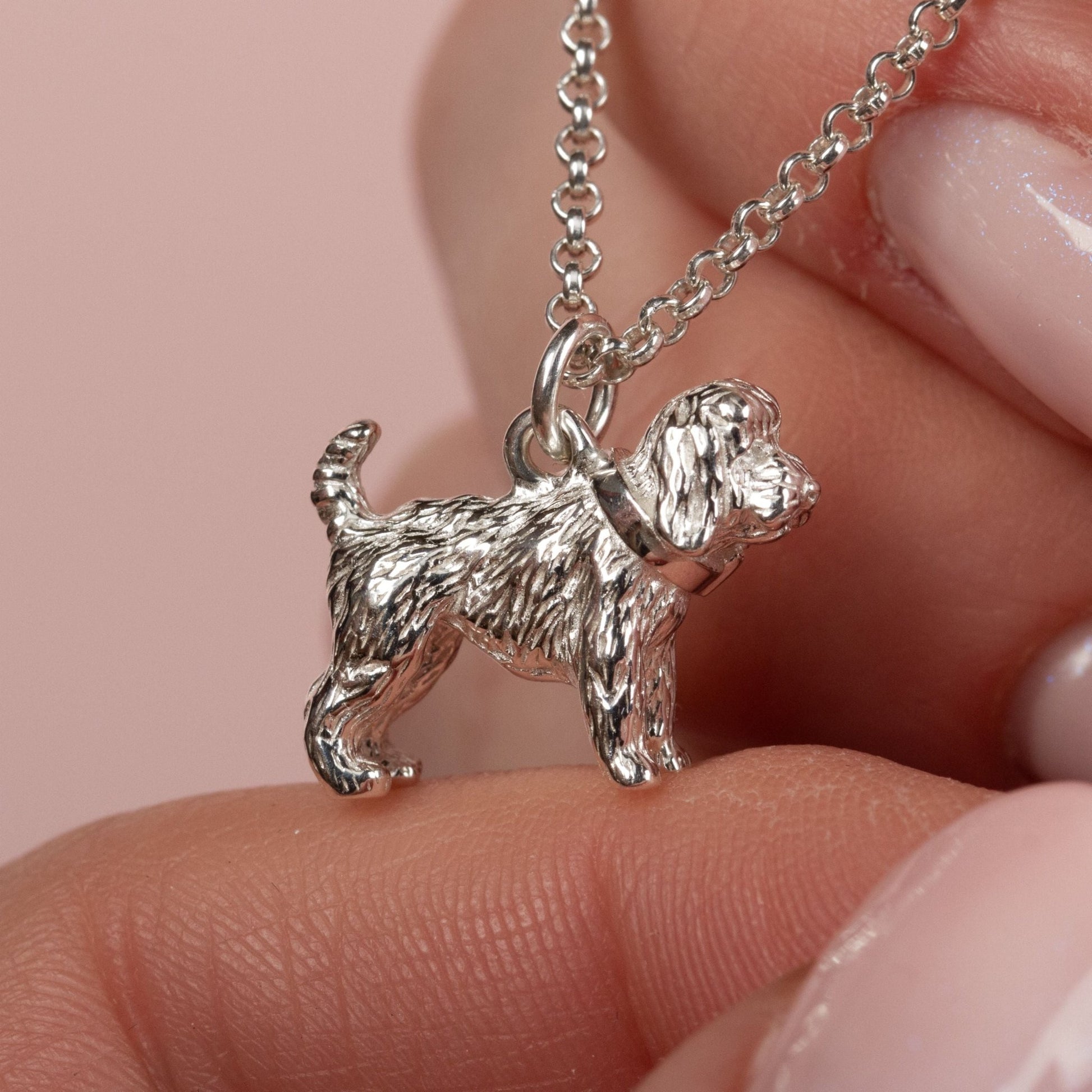 Cockapoo Silver Necklace - Personalised - MYLEE London