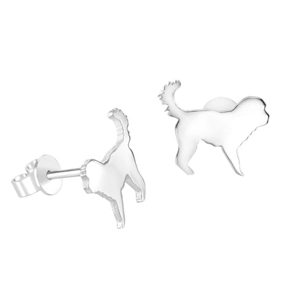 Cockapoo Silver Stud Earrings - MYLEE London