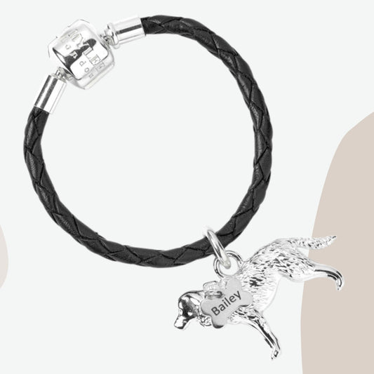 Cocker Spaniel Silver Keyring - Personalised - MYLEE London