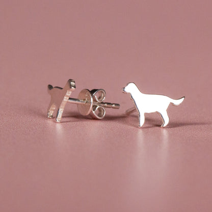 Cocker Spaniel Silver Stud Earrings - MYLEE London