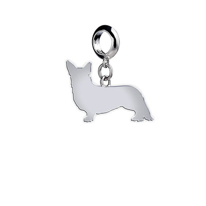 Corgi Silhouette Silver Charm - MYLEE London