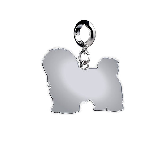 Coton De Tulear Silhouette Silver Charm - MYLEE London