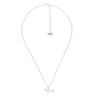 Dachshund Silver Necklace - Personalised - MYLEE London