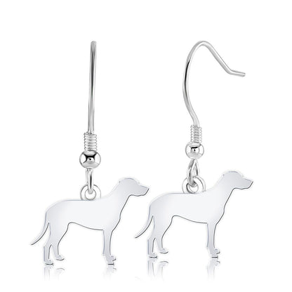 Dalmatian Silhouette Silver Earrings - MYLEE London