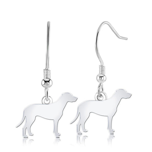 Dalmatian Silhouette Silver Earrings - MYLEE London