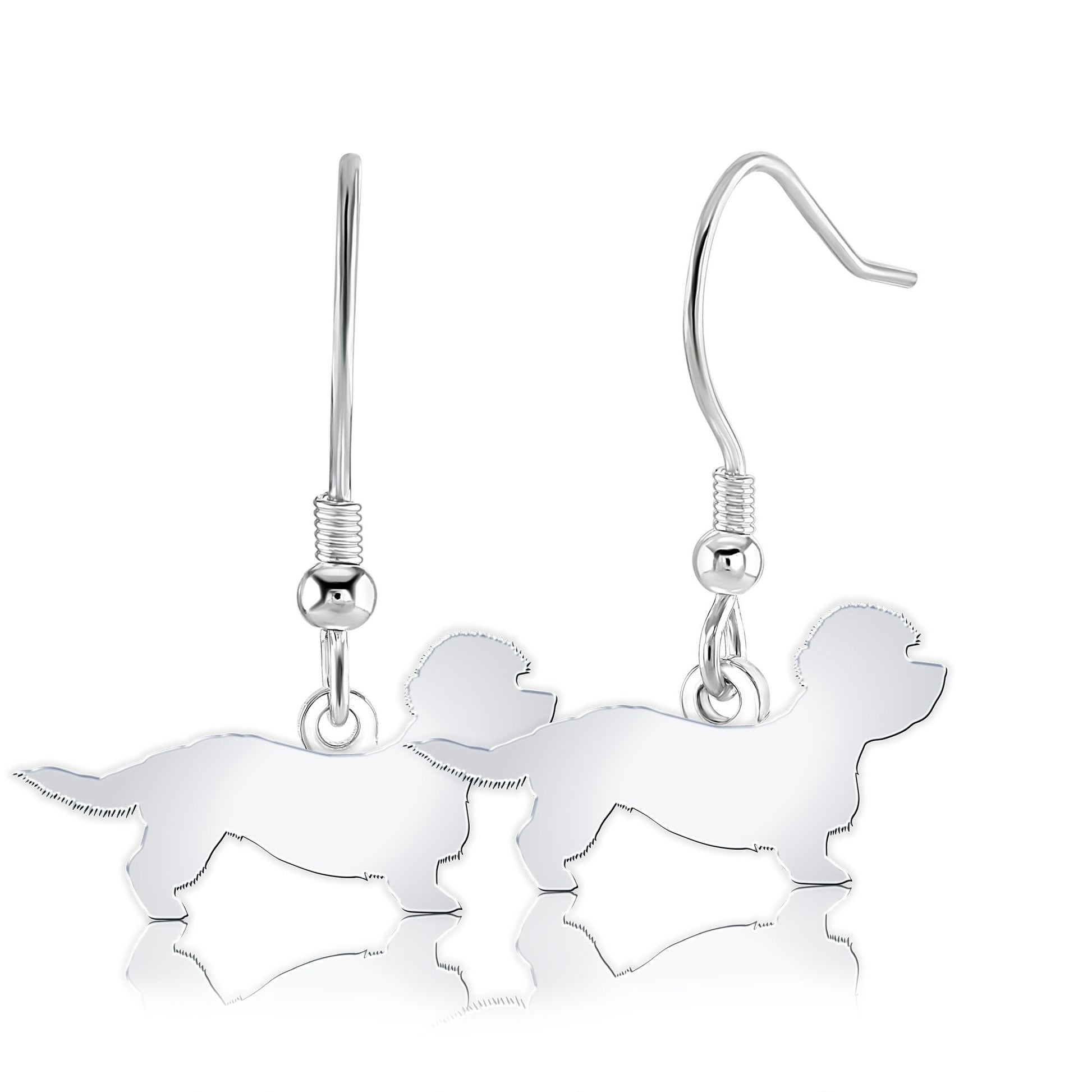 Dandie Dinmont Terrier Silhouette Silver Earrings - MYLEE London