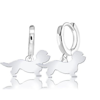 Dandie Dinmont Terrier Silhouette Silver Earrings - MYLEE London