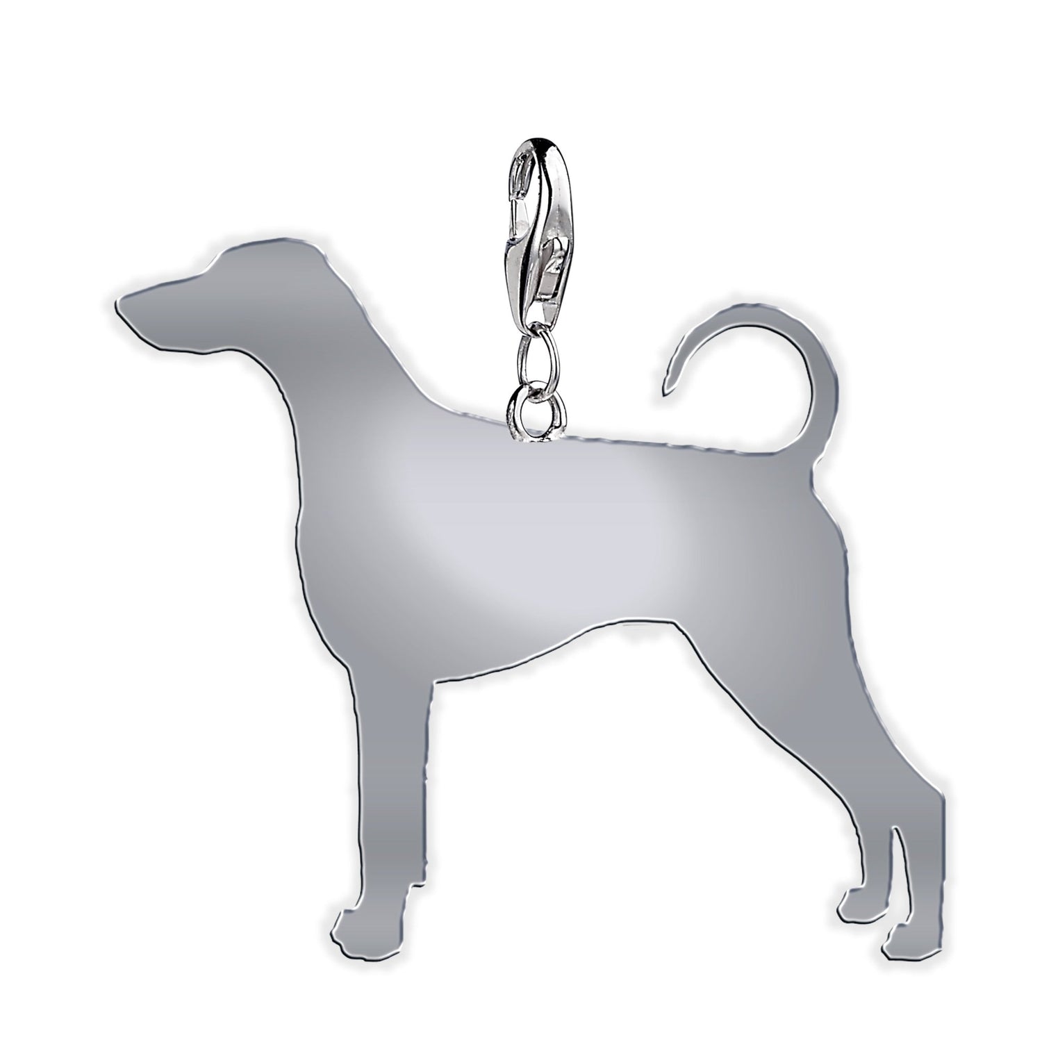 Dobermann Silhouette Silver Charm - MYLEE London