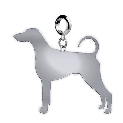 Dobermann Silhouette Silver Charm - MYLEE London