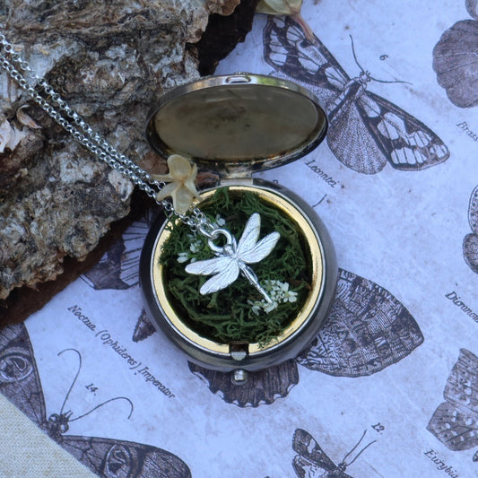 Dragonfly Silver Necklace - Personalised - MYLEE London