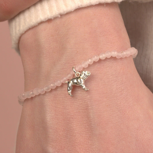 English Bulldog Crystal Bracelet - Personalised - MYLEE London