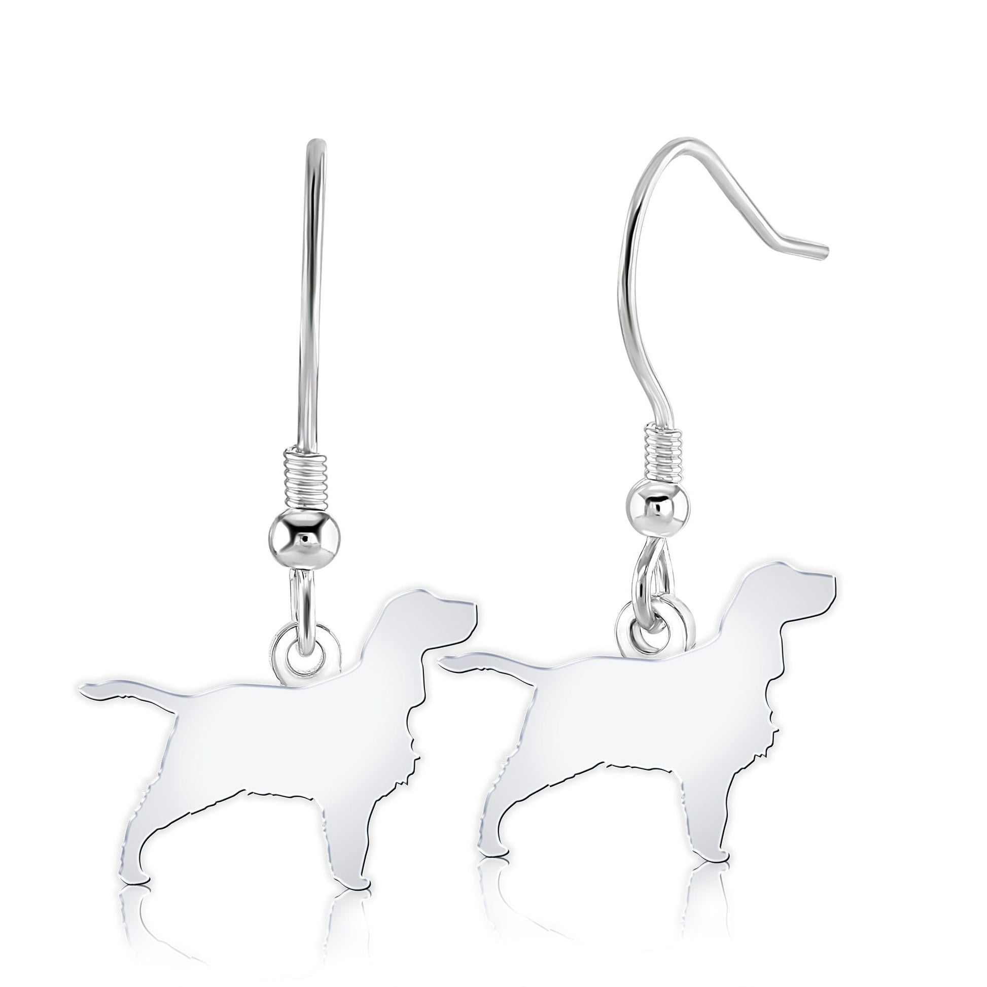 English Springer Spaniel Silhouette Silver Earrings - MYLEE London