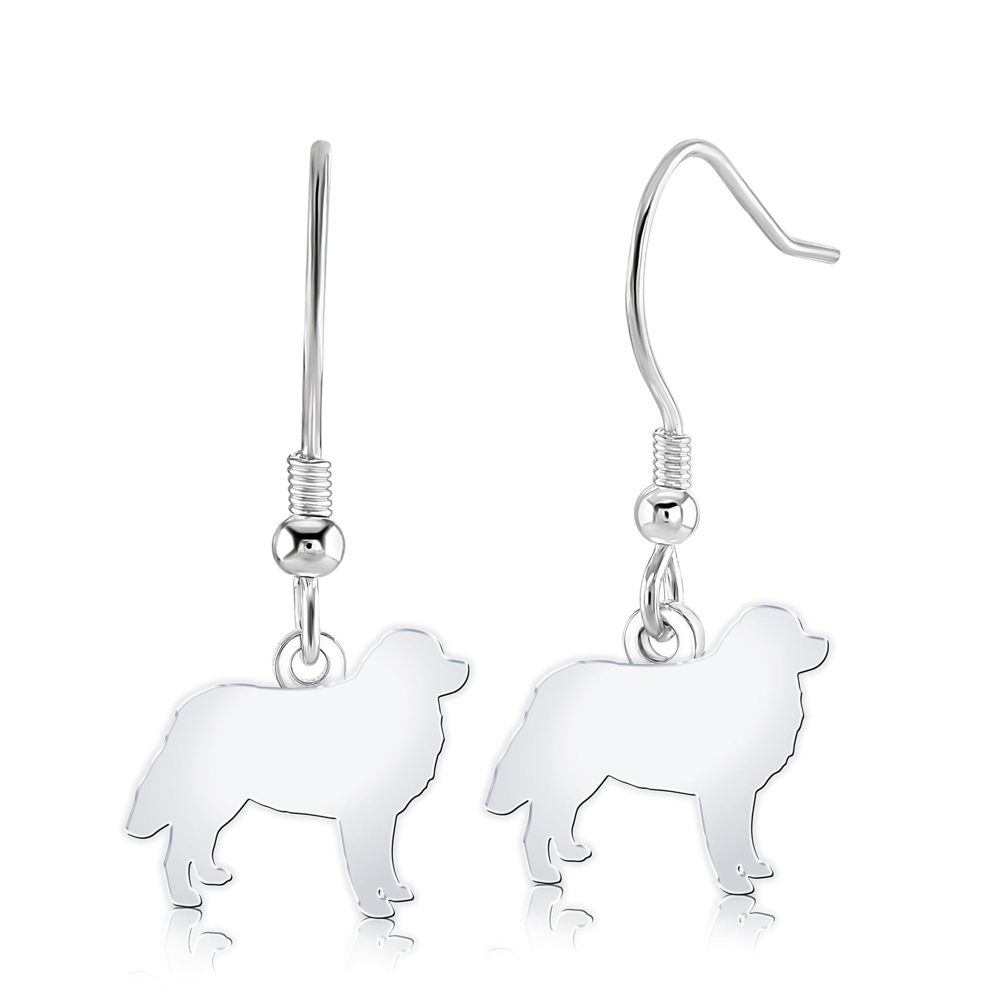 Estrela Mountain Dog Silhouette Silver Earrings - MYLEE London
